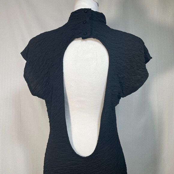 Vintage Mayvens Witchy Vamp Whimsygoth Midi Dress 13 Cocktail Fringe Bodycon - Picture 1 of 12